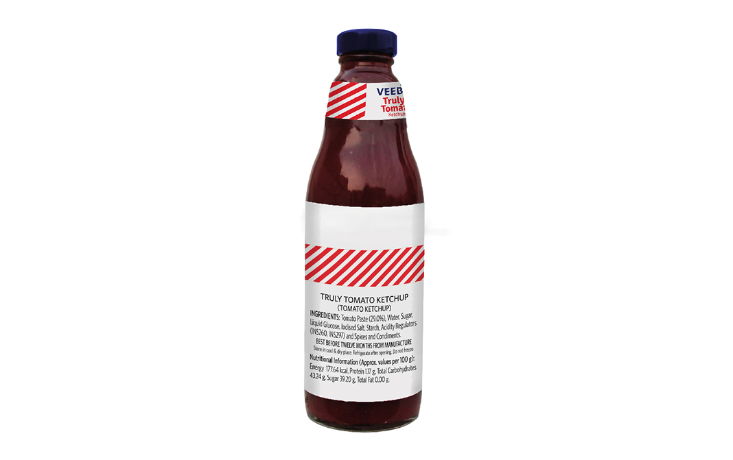 Veeba Truly Tomato Ketchup   Plastic Bottle  500 grams